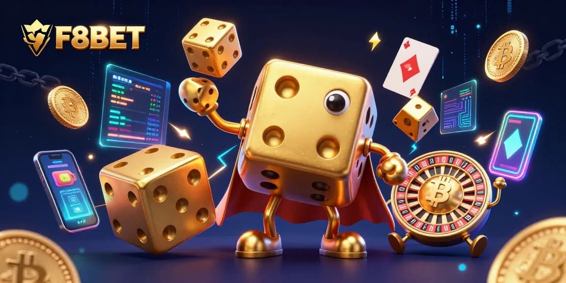 Play vibrant games with F8BET's unique dice and crypto elements emerging from the casino universe.