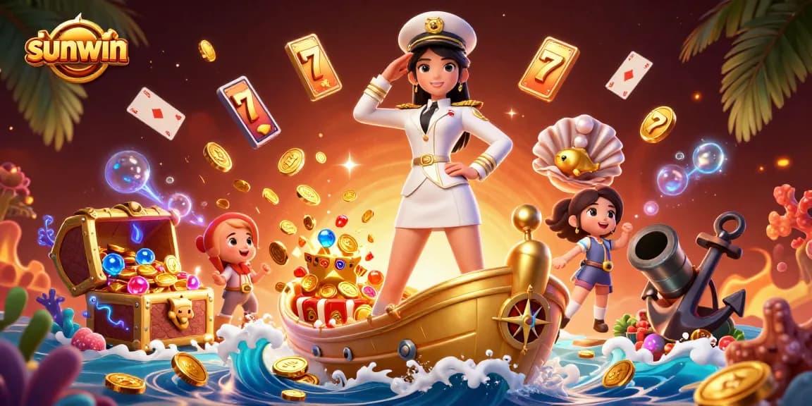 Experience exhilarating gameplay like sunwin with exciting slot reels and vibrant treasures in this immersive casino illustration.