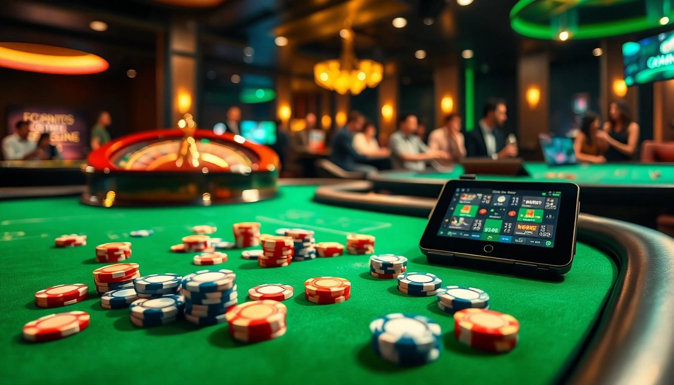 B52 CLUB showcasing vibrant casino tables and gaming excitement.