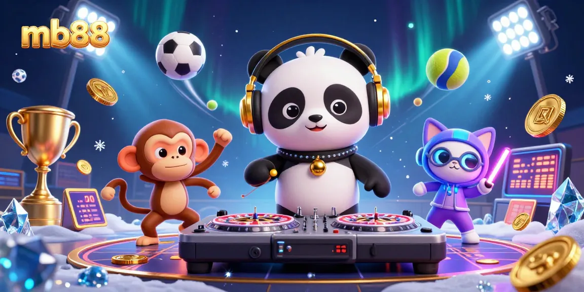 Engage with mb88's vibrant gaming scene featuring dynamic characters and sports elements.