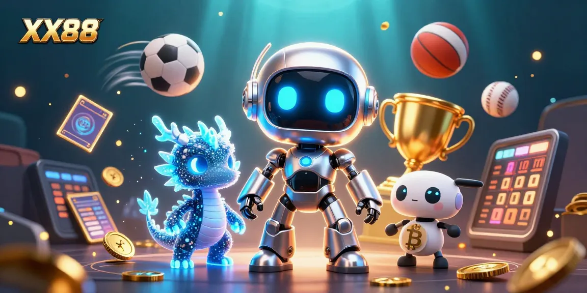 Engage in vibrant online gameplay at XX88 with our dynamic 3D casino illustration