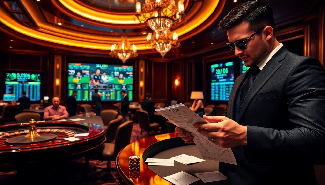 Experience high-stakes betting with lucky88, capturing intense sports wagers and vibrant casino atmosphere.
