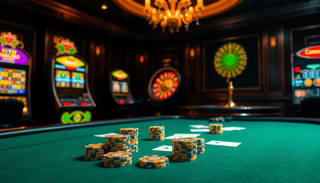 Players enjoying a high-stakes game at a poker table featuring mint88 chips and cards.