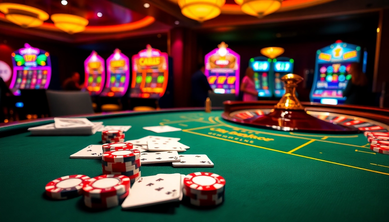 Experience the exhilarating atmosphere of 68VIP casino with poker chips and roulette wheel.