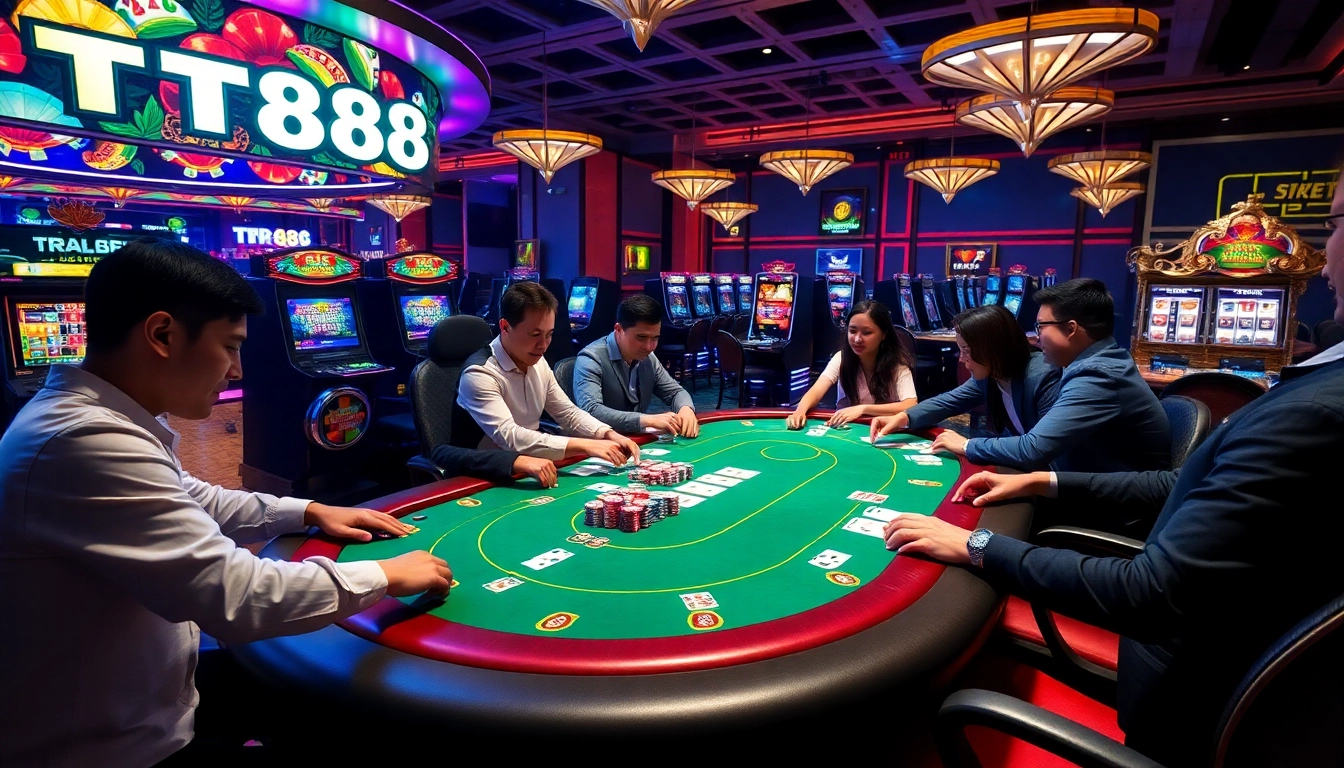 Experience TR88 thrills at a high-stakes poker table during an exciting casino night.