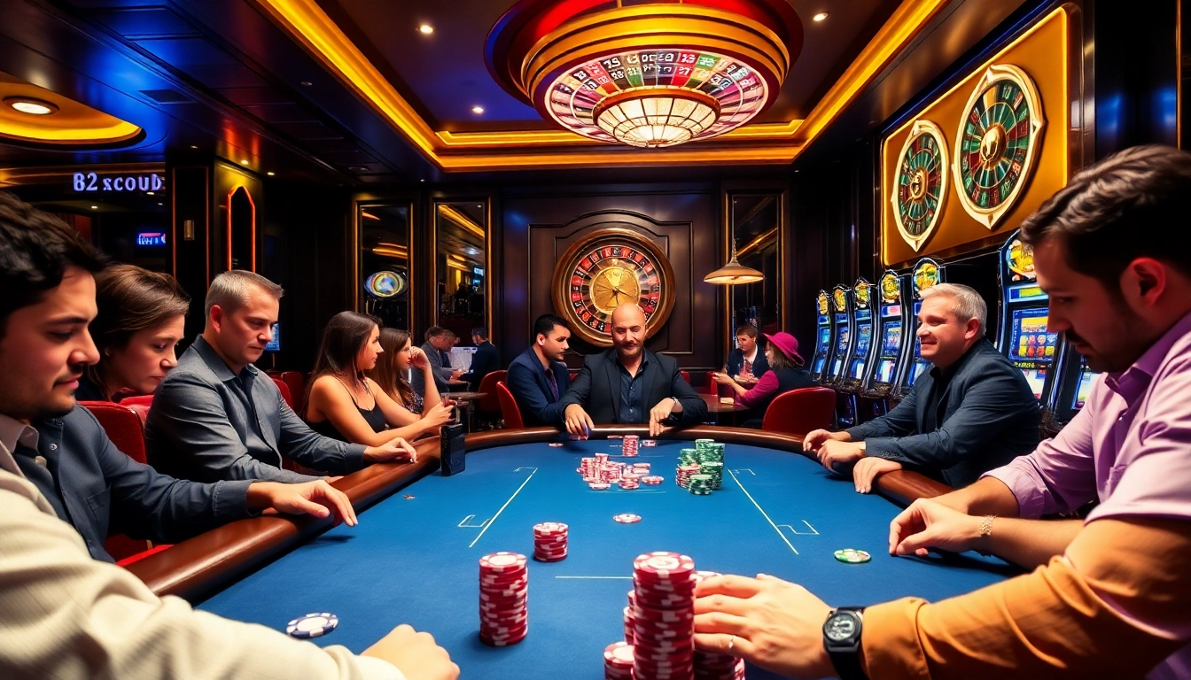 Experience the excitement at B52 Club with thrilling poker games and vibrant casino visuals.