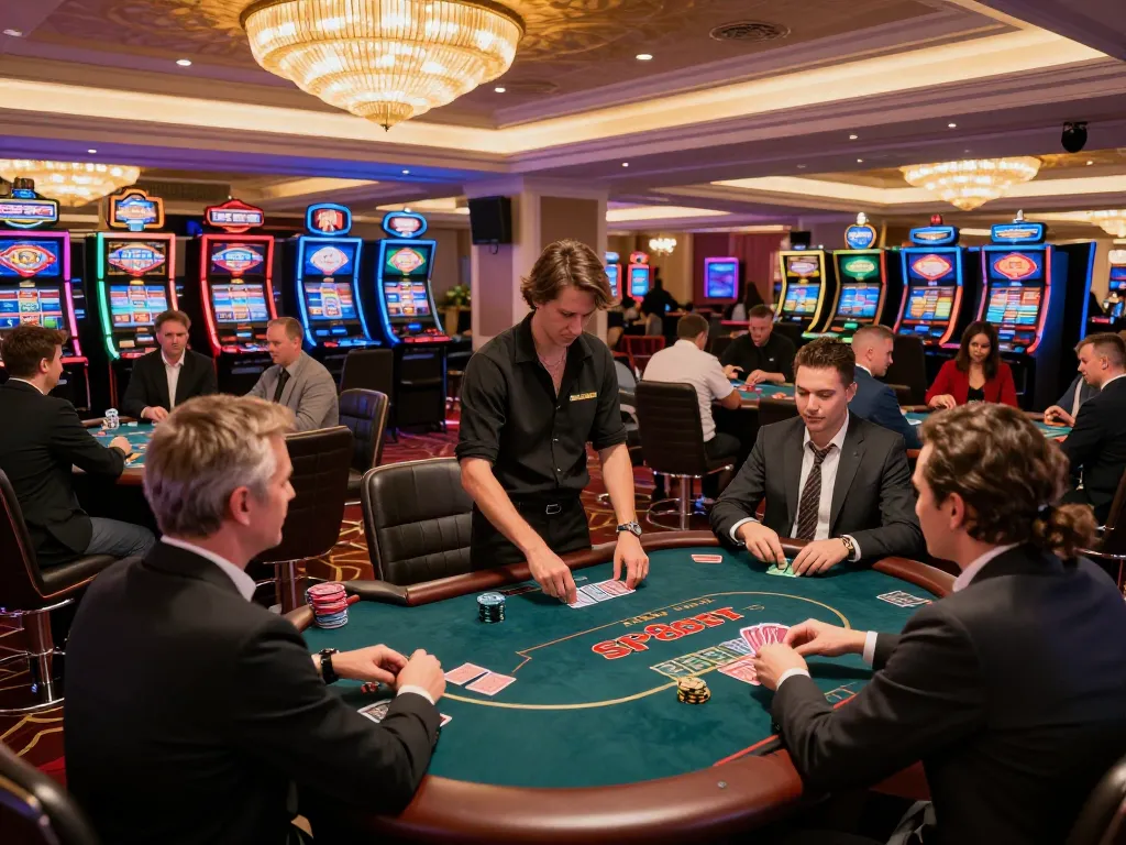 Players engaging in intense poker gameplay at sp8beta casino, highlighting thrilling betting actions.