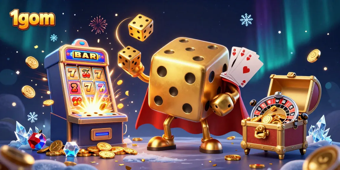 Experience the thrill of 1gom with dynamic casino visuals and jackpot winners in an energetic scene.