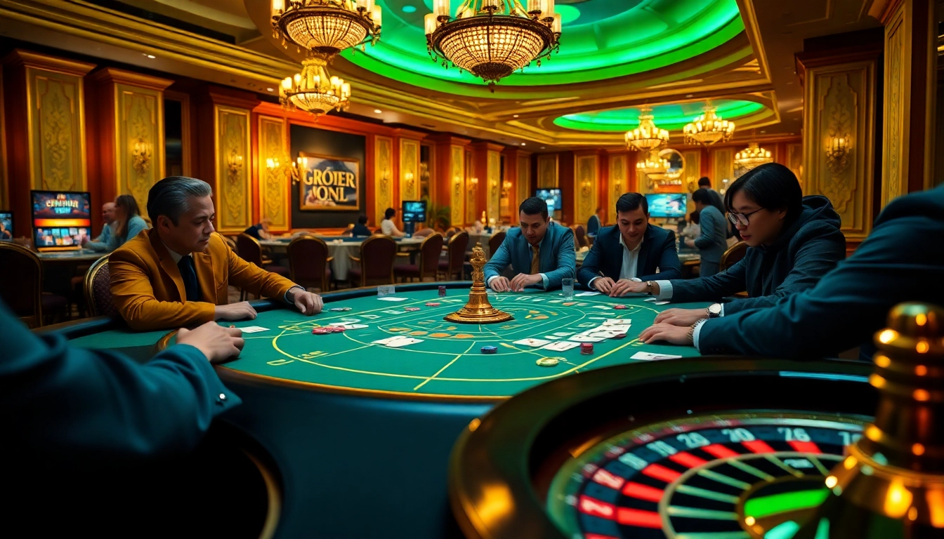 Experience thrilling gameplay at 8k8 with vibrant casino tables, chips, and cards.