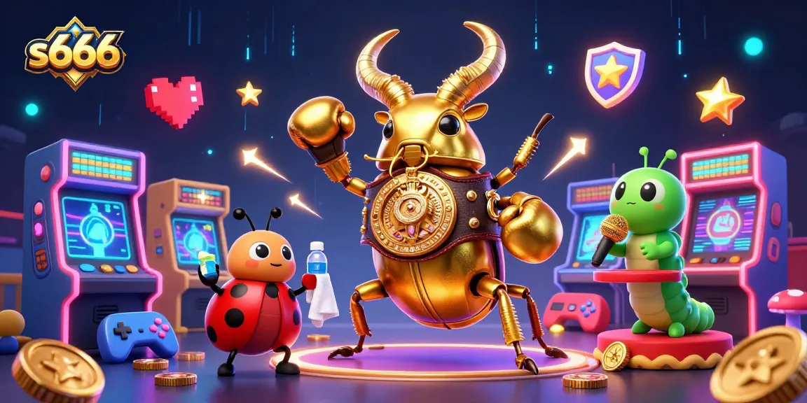 s666 captures the excitement of gambling with a dynamic scene featuring game elements and characters in action.