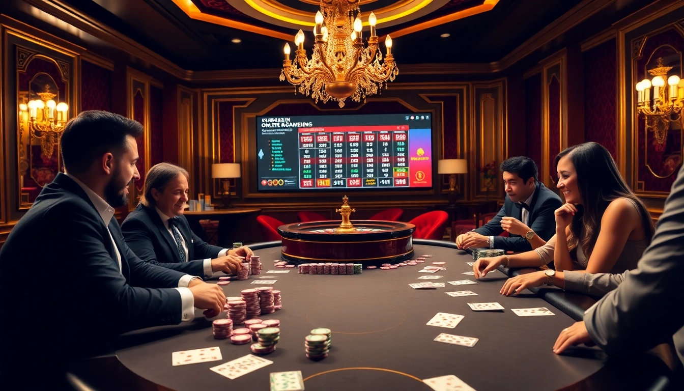 Exciting poker gameplay scene at https://kong88.win, featuring vibrant chips and players engaged.