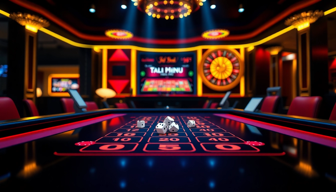 Engaging players in a vibrant tài xỉu online game experience with animated dice and casino elements.