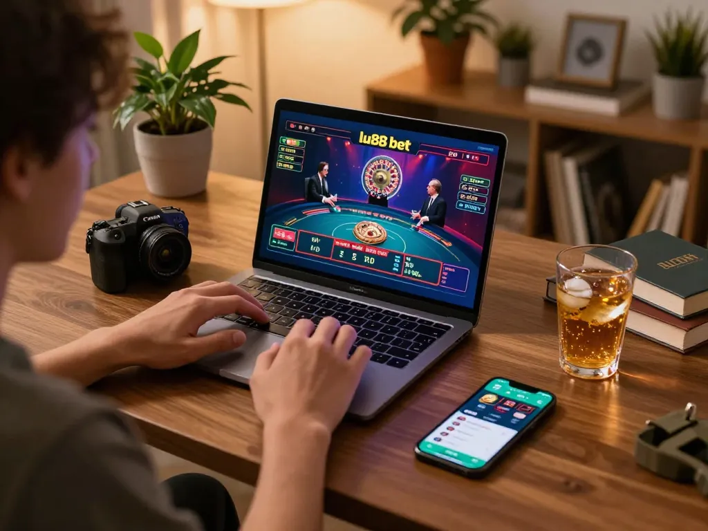 Engaging with live dealer games showing exciting gameplay of lu88 bet enhancing home entertainment.