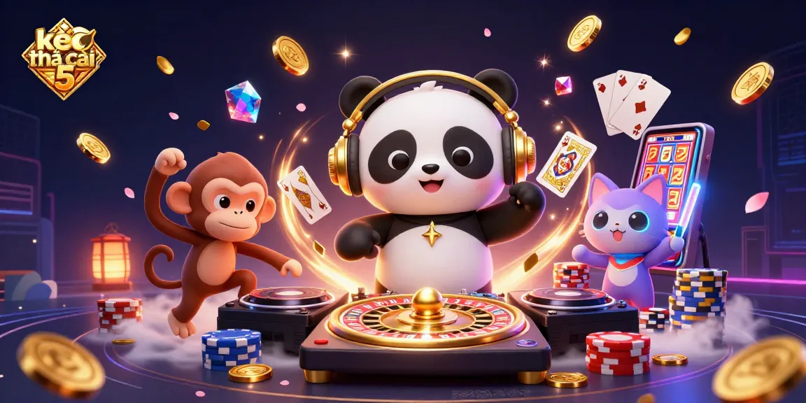 Experience the thrill of kèo nhà cái 5 as you spin the roulette wheel and dance amidst animated casino characters.