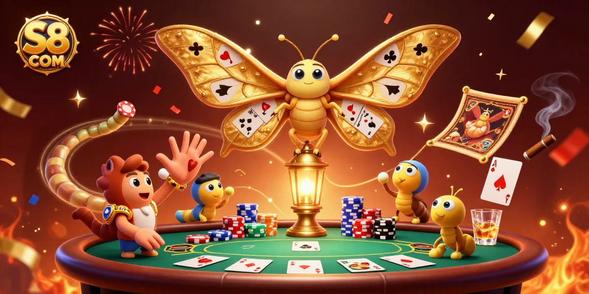Experience exhilarating poker gameplay at S8 COM with vibrant casino elements and detailed characters.