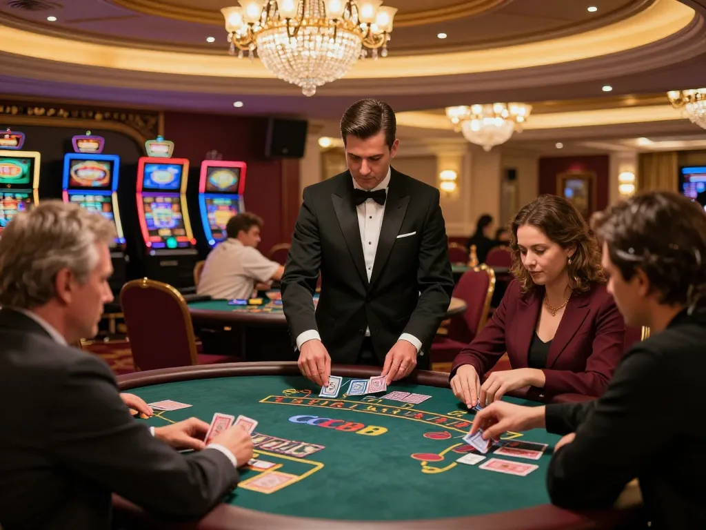 Players enjoy blackjack at GG88 casino, highlighting strategic gameplay and dynamic atmosphere.