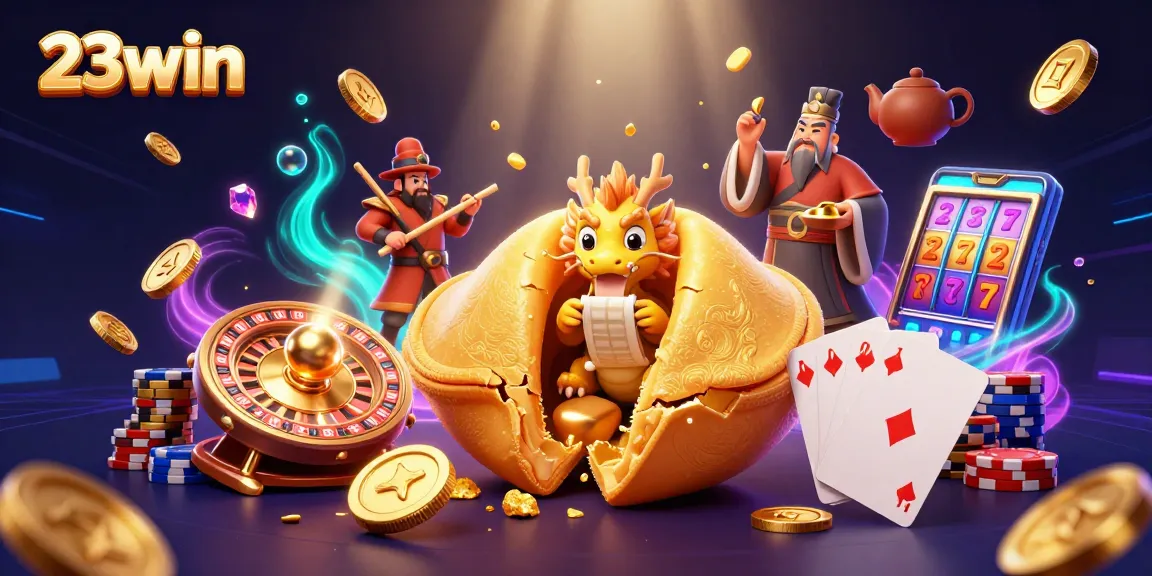 Engage with the vibrant 23win online casino scene showcasing a dragon unveiling fortunes amid golden treasures.