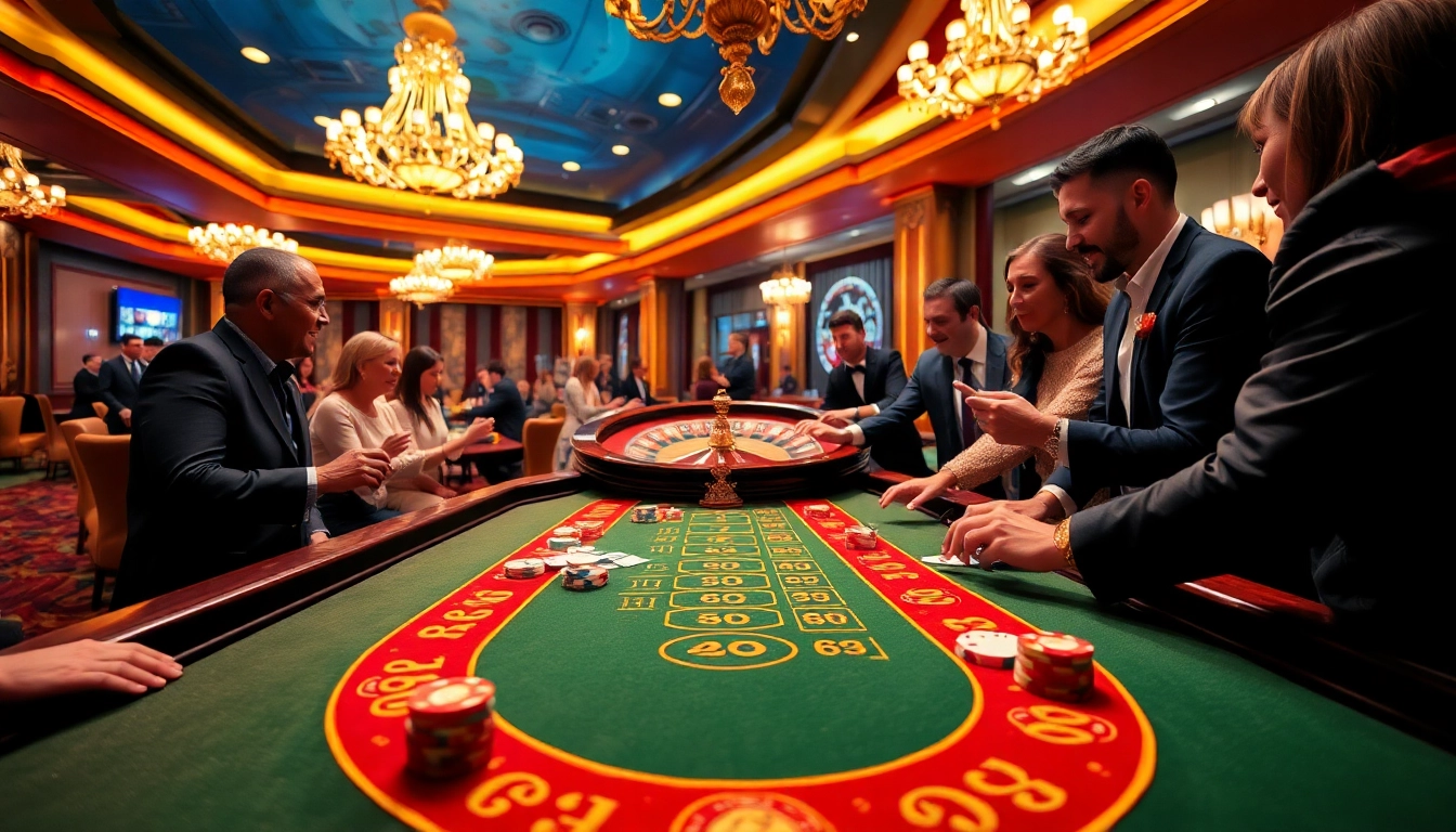 Players engaging in a thrilling game at the THABET casino, showcasing the excitement of gambling.