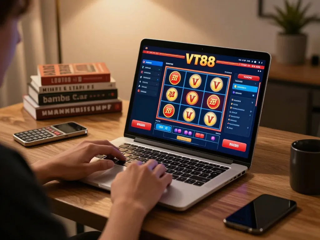 Engaging online gaming session with vt88 showcasing exciting slots and poker gameplay
