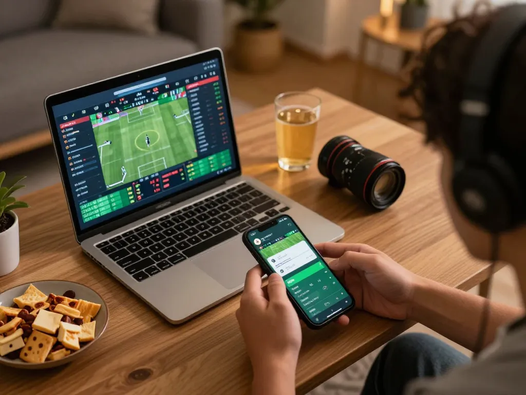 Experience the excitement of Link đăng ký Vk88 while placing bets on sports through your smartphone in a cozy setup.