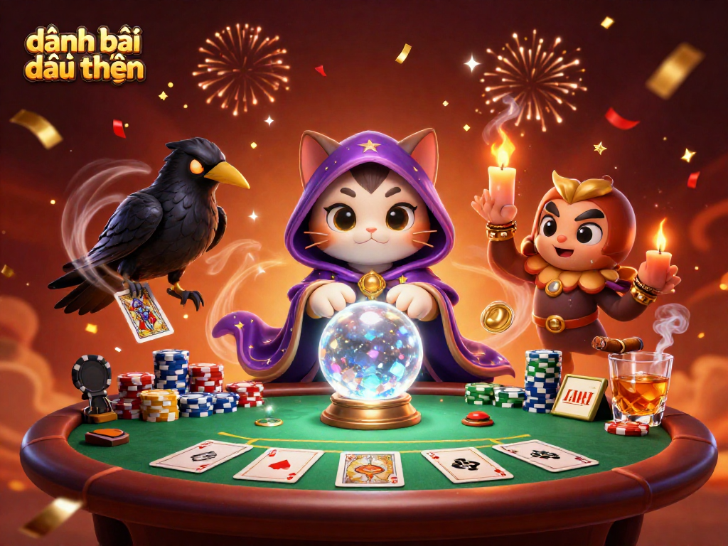 Experience the thrill of đánh bài đổi thưởng with vibrant 3D characters and captivating casino elements.