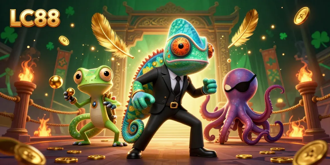 Join the action at LC88 with vibrant casino elements and thrilling game atmosphere illustrated.