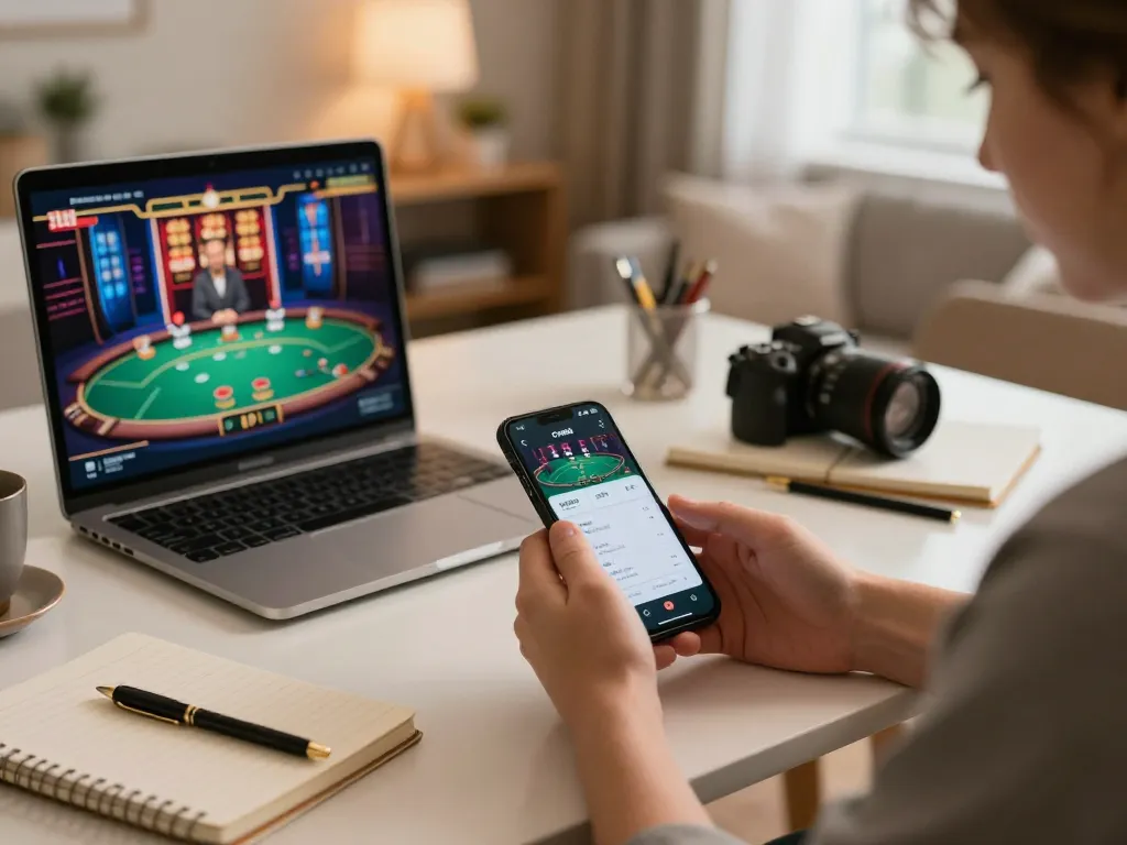 Engaging in thrilling gameplay using the cm88 app on smartphone during an entertaining home session.