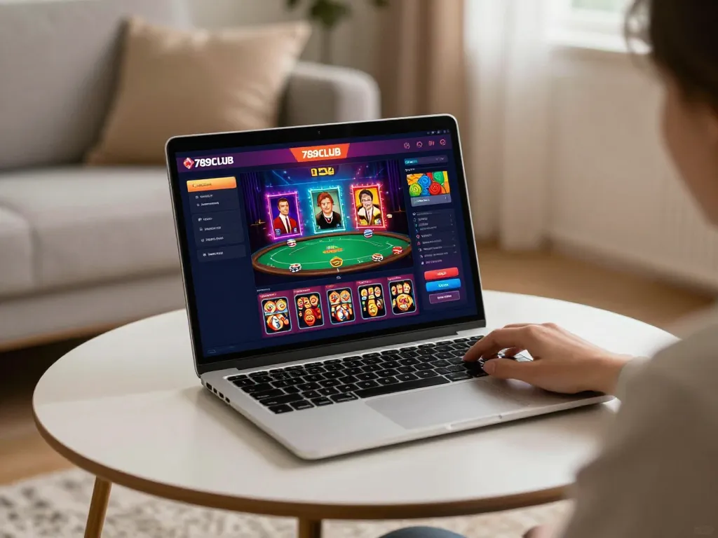 Engaging gameplay on 789CLUB app at home, showcasing online casino excitement and strategic betting.
