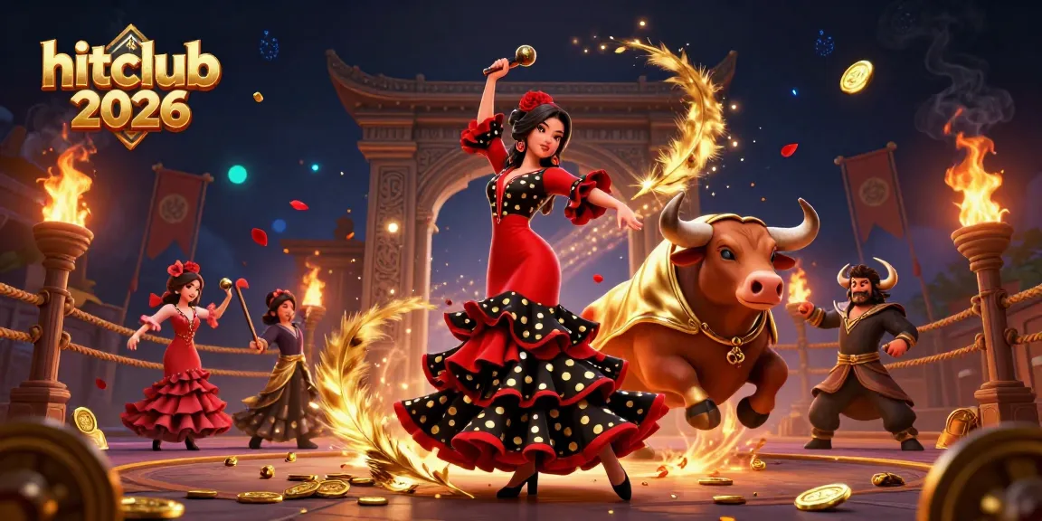 Experience excitement with hitclub 2026 in a vibrant 3D casino scene featuring striking characters and elements.