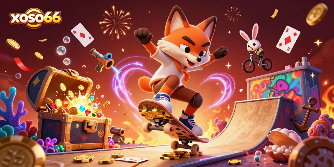 Engage with exciting xoso66 games featuring vibrant characters and casino elements.