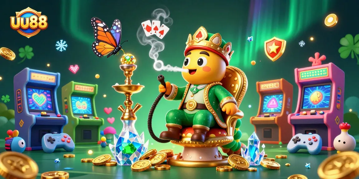 Experience thrilling gaming at uu88 with this vibrant casino-themed illustration.