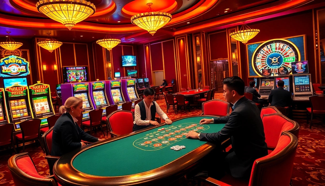 Experience the excitement of gaming at link gk88 with vibrant casino visuals and engaging players.