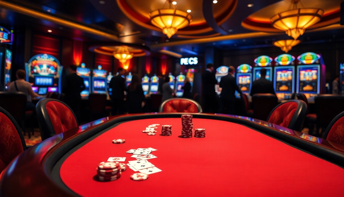 Engaging in a thrilling poker game at the luxurious RED88 casino venue filled with excitement.
