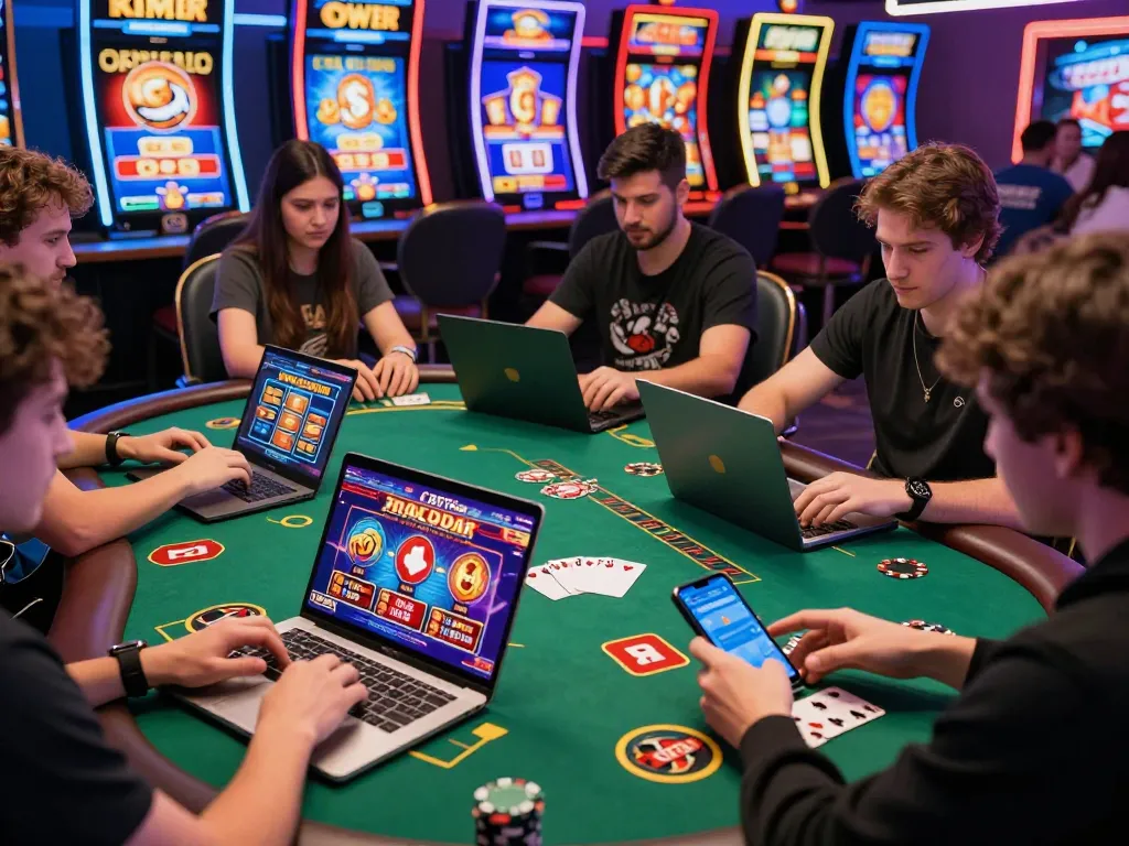 Hitclub players enjoying dynamic online gaming experience with vibrant graphics and casino atmosphere.