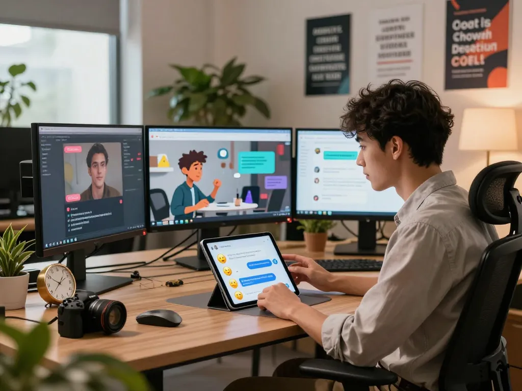 Engaging workspace with AI chat interface showcasing spicy chat ai features and vibrant interactions.
