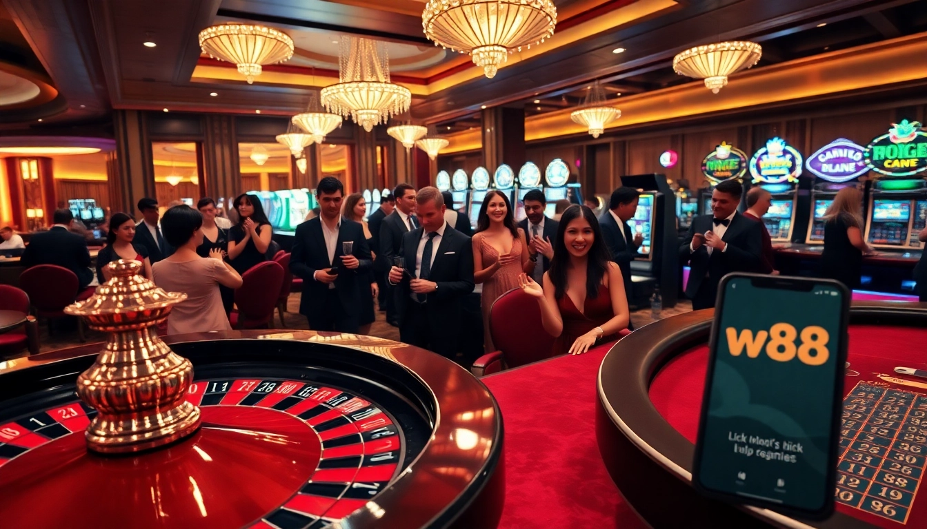 Experience the thrill of winning at W88 link with exciting casino games, vibrant tables, and engaging players.