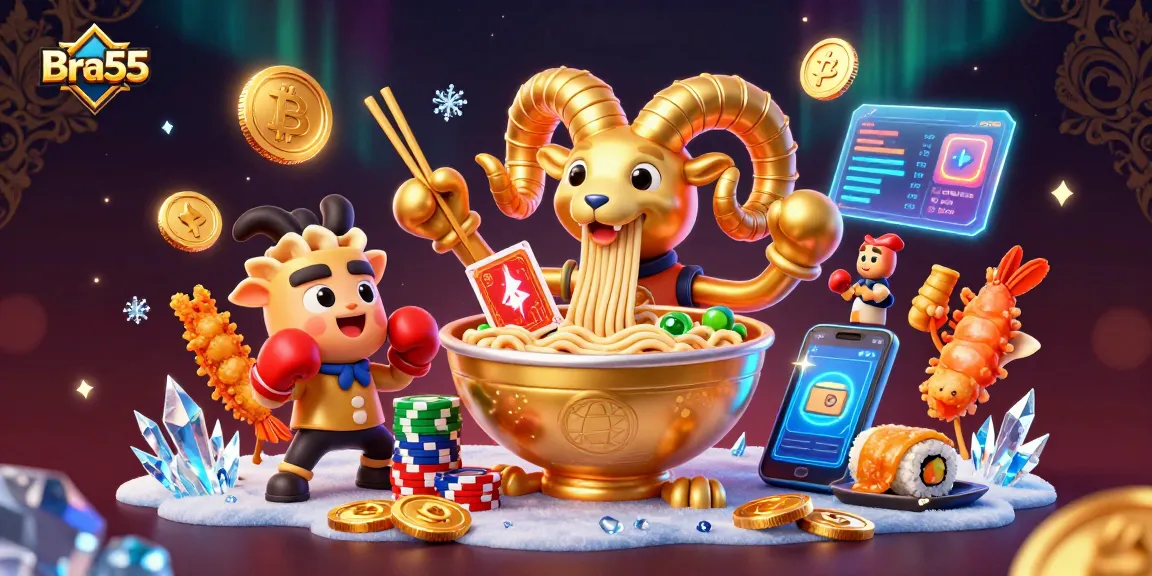 Experience the thrill of Bra55 with a vibrant, dynamic 3D illustration showcasing casino excitement.