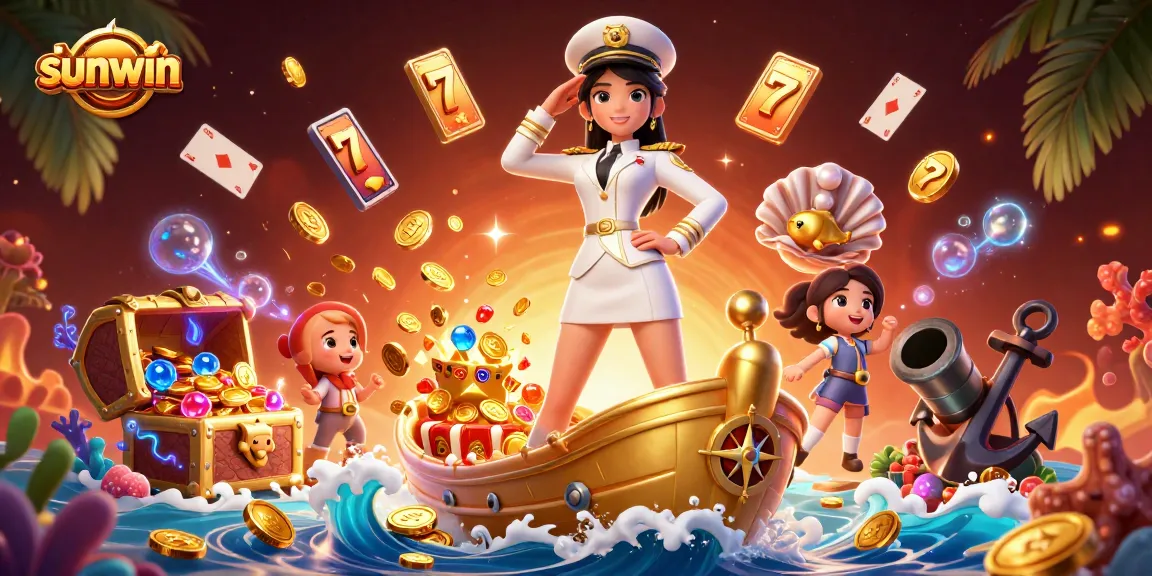 Experience exhilarating gameplay like sunwin with exciting slot reels and vibrant treasures in this immersive casino illustration.