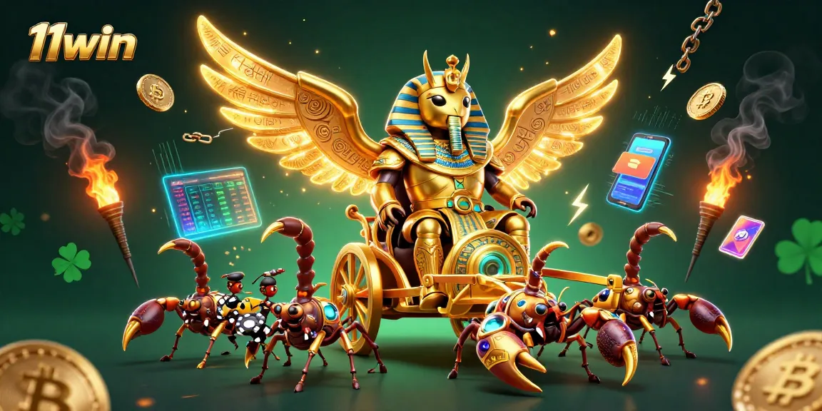 Experience the thrill of 11win with golden betting champions and neon crypto elements!