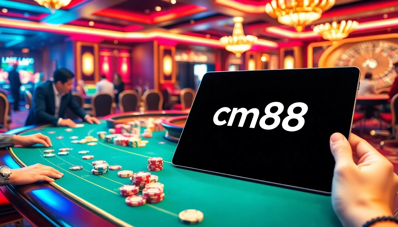 Experience the energy of cm88 at a vibrant casino table with high-stakes action.