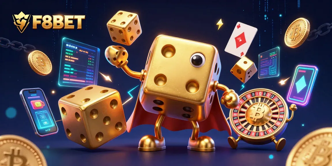Play vibrant games with F8BET's unique dice and crypto elements emerging from the casino universe.