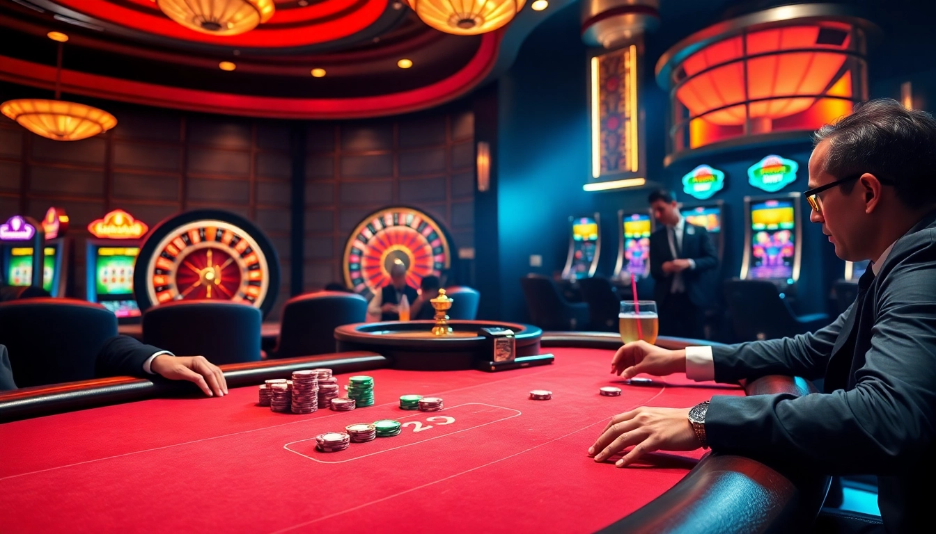 Experience high-stakes excitement with XIN88 at a vibrant casino table.