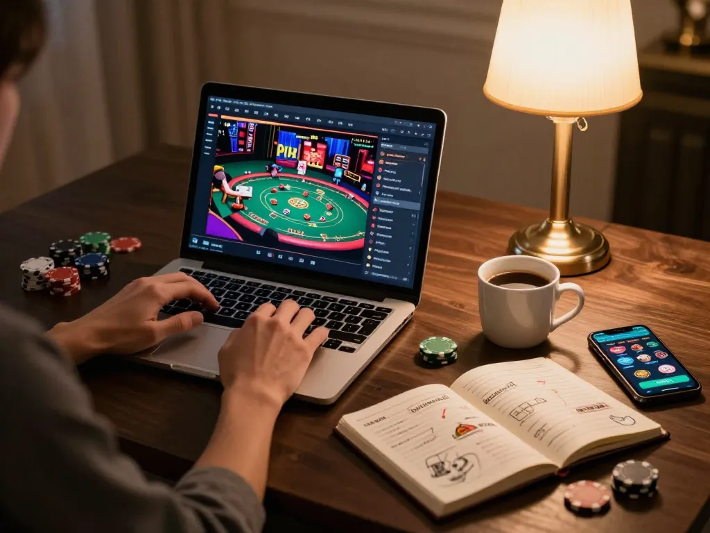 Experience thrilling online gaming with 789f as players engage in strategic gameplay at home