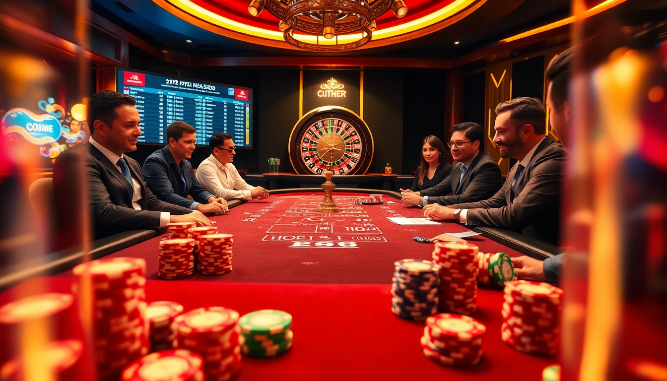 Engaged players enjoying high-stakes poker at https://hot789.live/ with colorful chips and cards.