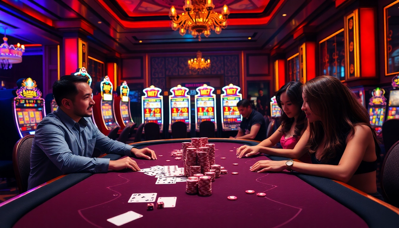 Experience the thrill of winning at 88VV in a lively casino atmosphere.