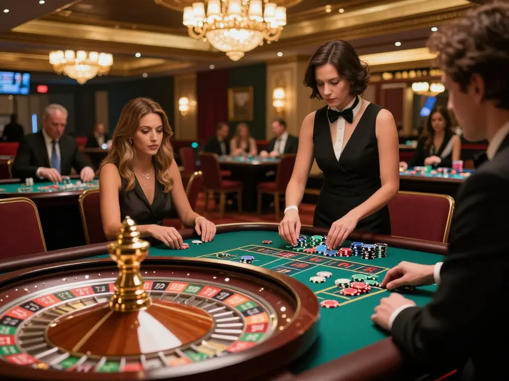Players enjoying a thrilling roulette game at tx88 casino with vibrant atmosphere.