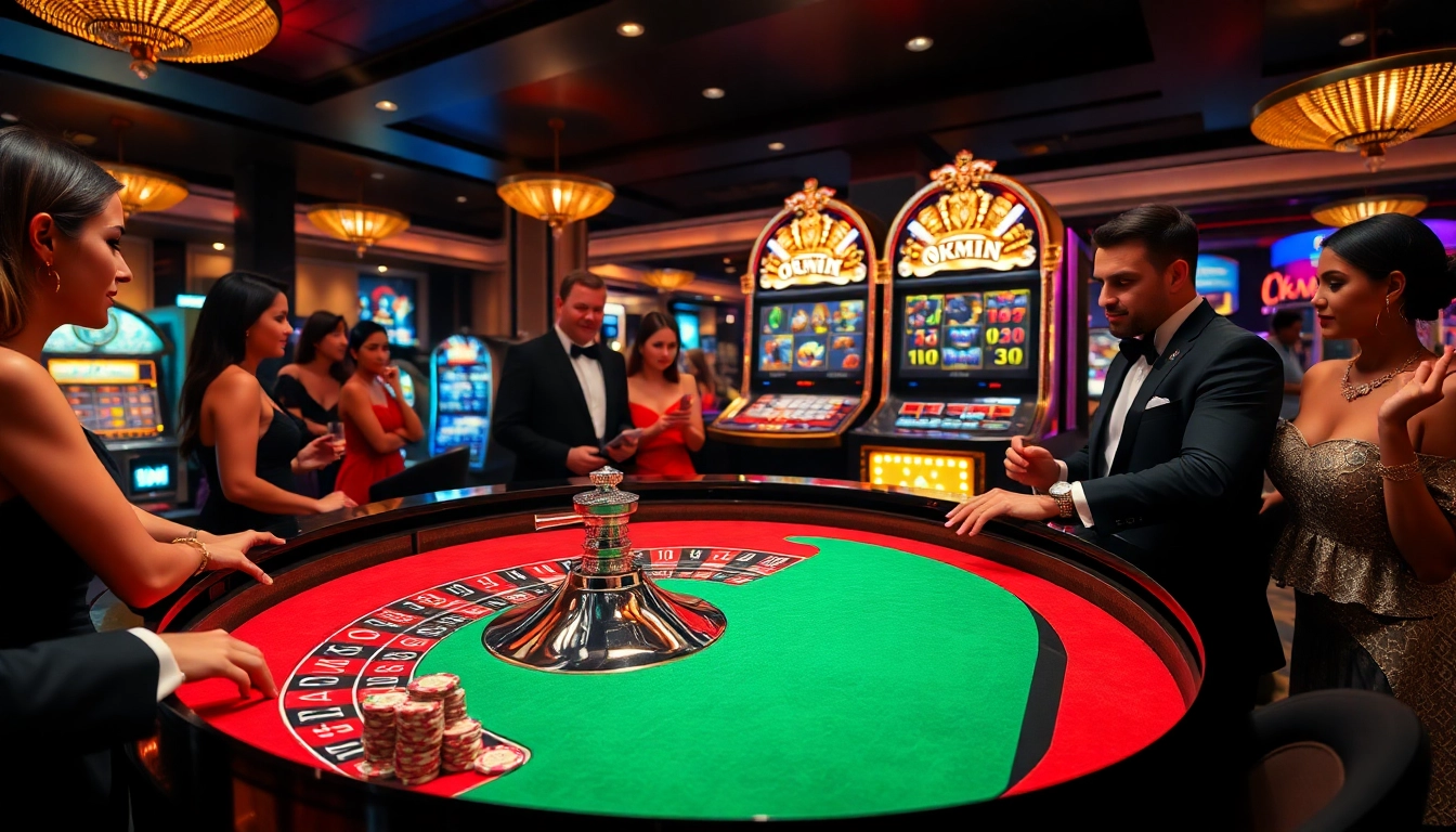Experience the thrill of gaming at okwin's luxurious casino tables.