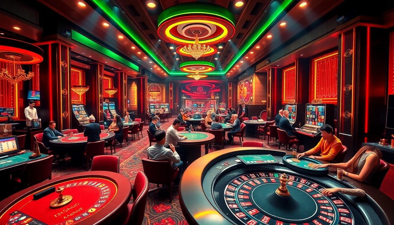 Exciting MMOO online casino scene with vibrant games and engaging dealers.
