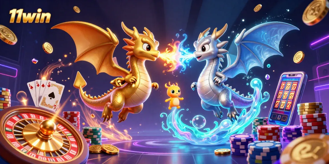 Engage in thrilling wins at 11win with dynamic dragons, coins, and vibrant casino visuals.
