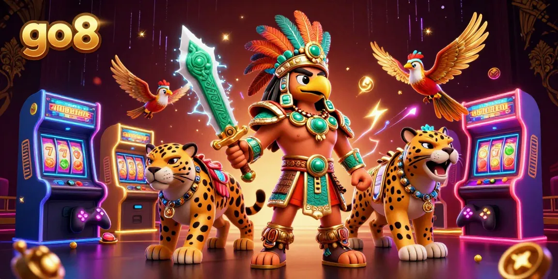Experience the excitement of go8 with vibrant casino action featuring colorful game elements and skilled warriors.